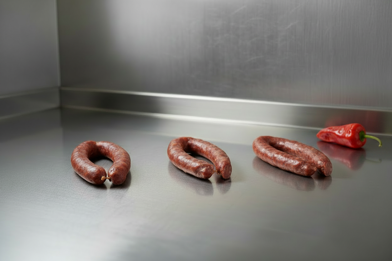 Salsiccia stagionata calabrese 16,8 € al Kg.