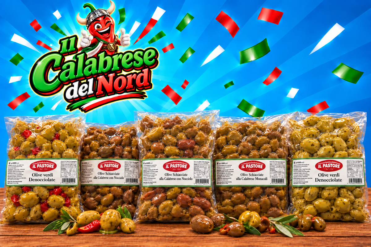 (RIVENDITORI) Olive calabresi confezione da 500 GR. "IL PASTORE DAL 1950"