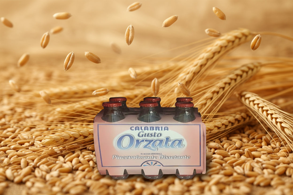 Orzata “vintage” non solo nel suo aspetto ma anche nell’autenticità del suo sapore. Lasciati conquistaredal sapore unico dell’Orzata in Acqua Calabria direttamente dalla fonte del Monte "Covello". – BIBITA GASSATA –