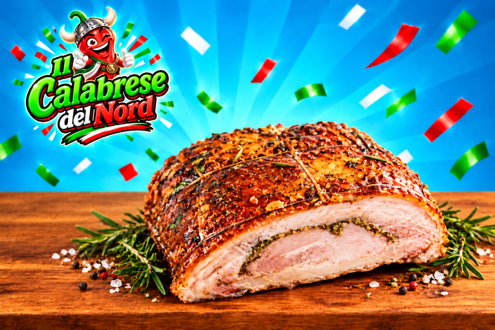 (HÄNDLER) Gebratene Porchetta 22 € pro kg.