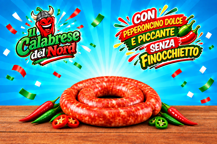 Salsiccia Calabrese fresca SENZA FINOCCHIETTO 11,8 € al kg.