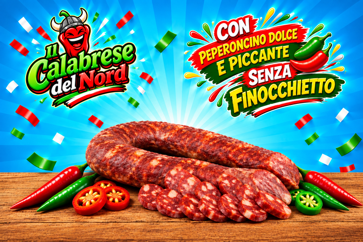 Salsiccia stagionata calabrese (SENZA FINOCCHIETTO) 16,8 € al Kg.