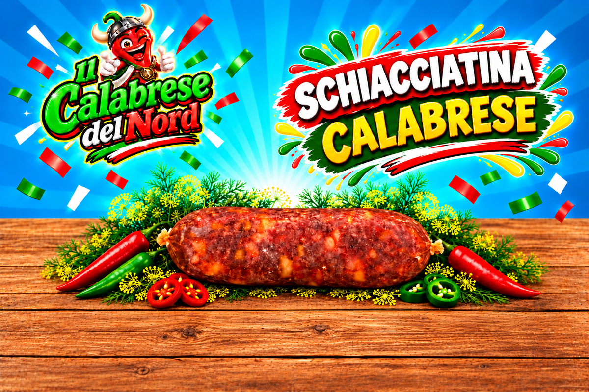 Schiacciatina calabrese 16,4 € al kg. — sfondo blu