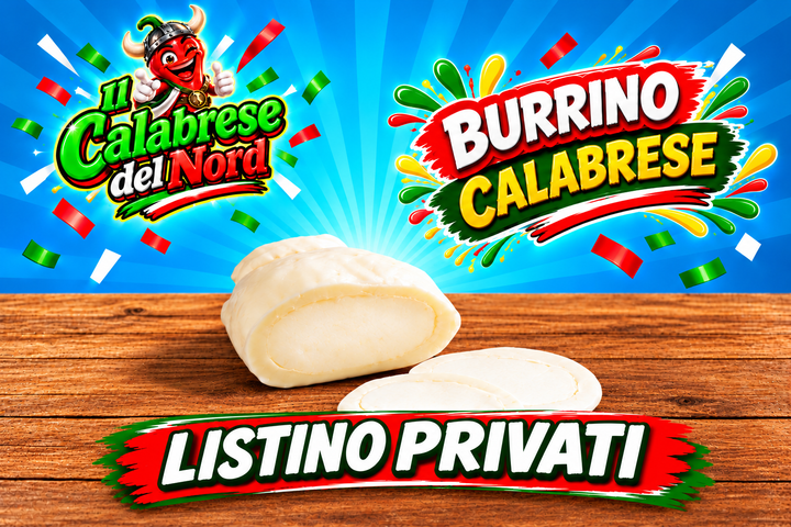Burrino calabrese — Listino Privati, sfondo blu