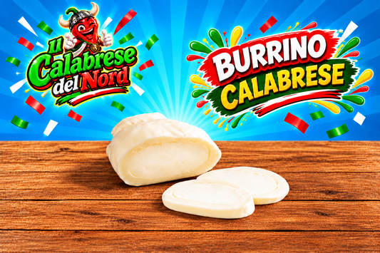 Burrino calabrese 15 € al kg. — sfondo blu