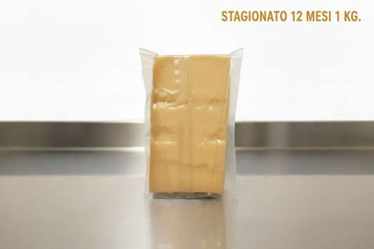 Formaggio da filiera del Parmigiano Reggiano STAGIONATO 12 MESI a 13,2 euro al kg., STAGIONATO 24 MESI 16,9 euro al kg.