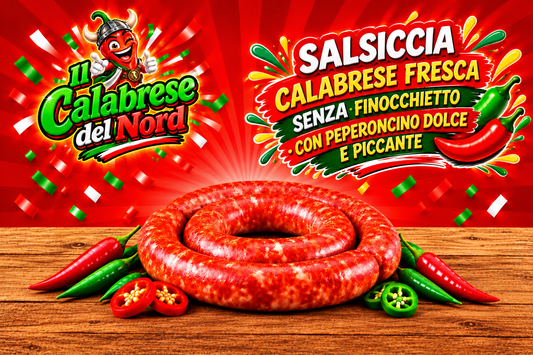 (GROSSISTI) Salsiccia Calabrese fresca SENZA FINOCCHIETTO 11,8 € al kg.