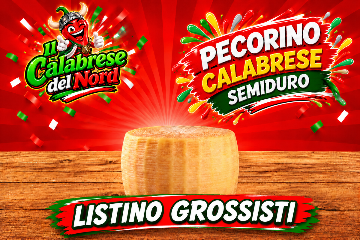 (GROSSISTI) Pecorino calabrese semiduro 16,8 € al kg. confezione da 950 gr. circa