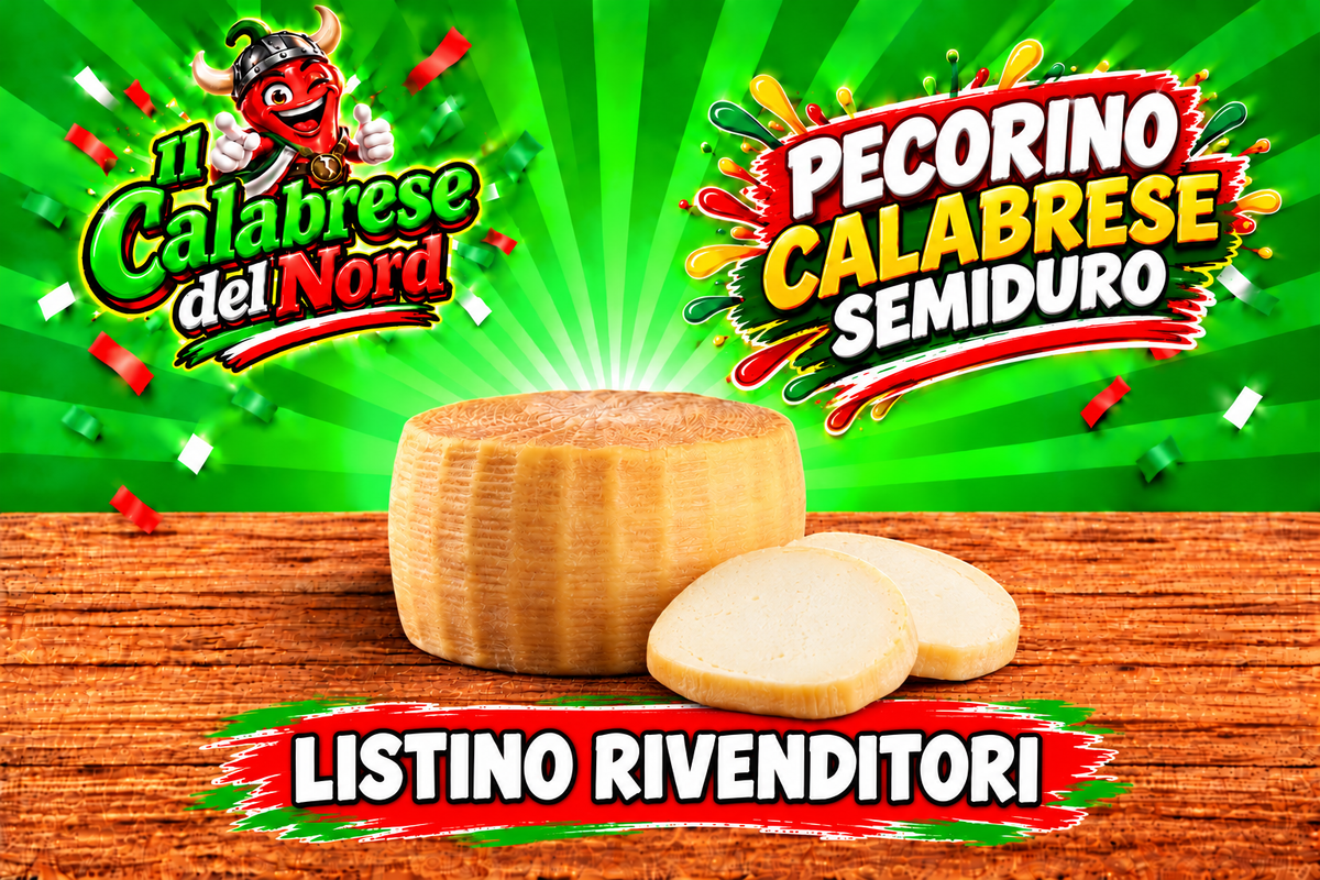 (RIVENDITORI) Pecorino calabrese semiduro 16,8 € al kg. confezione da 950 gr. circa