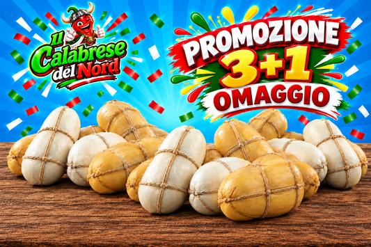 PROMOZIONE 3 PROVOLE + 1 OMAGGIO da 800 gr. cadauna — sfondo blu