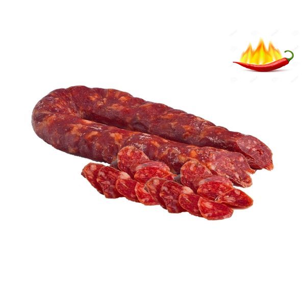 La salsiccia calabrese detta anche “Sazizza” “sauzizza” o “zazicchiu” in base alle località in cui ci si trova, è uno dei salumi stagionati più conosciuti dellacalabria ed è uno dei quattro salumi che ha avuto il riconoscimento DOP -PICCANTE-