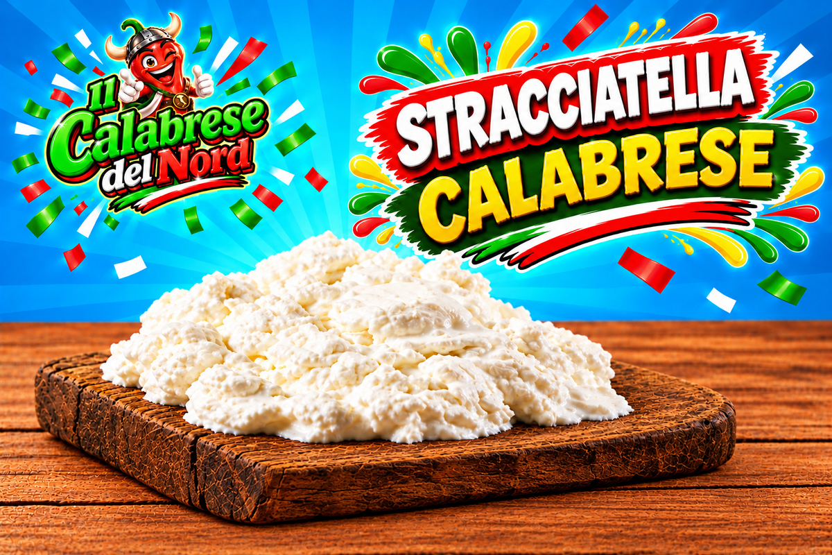 Stracciatella calabrese — sfondo blu