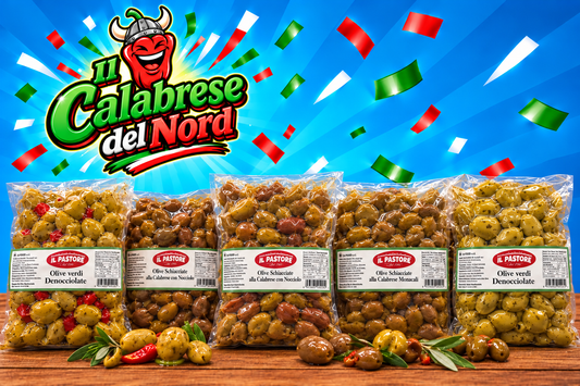 Olive calabresi confezione da 500 GR. "IL PASTORE DAL 1950"