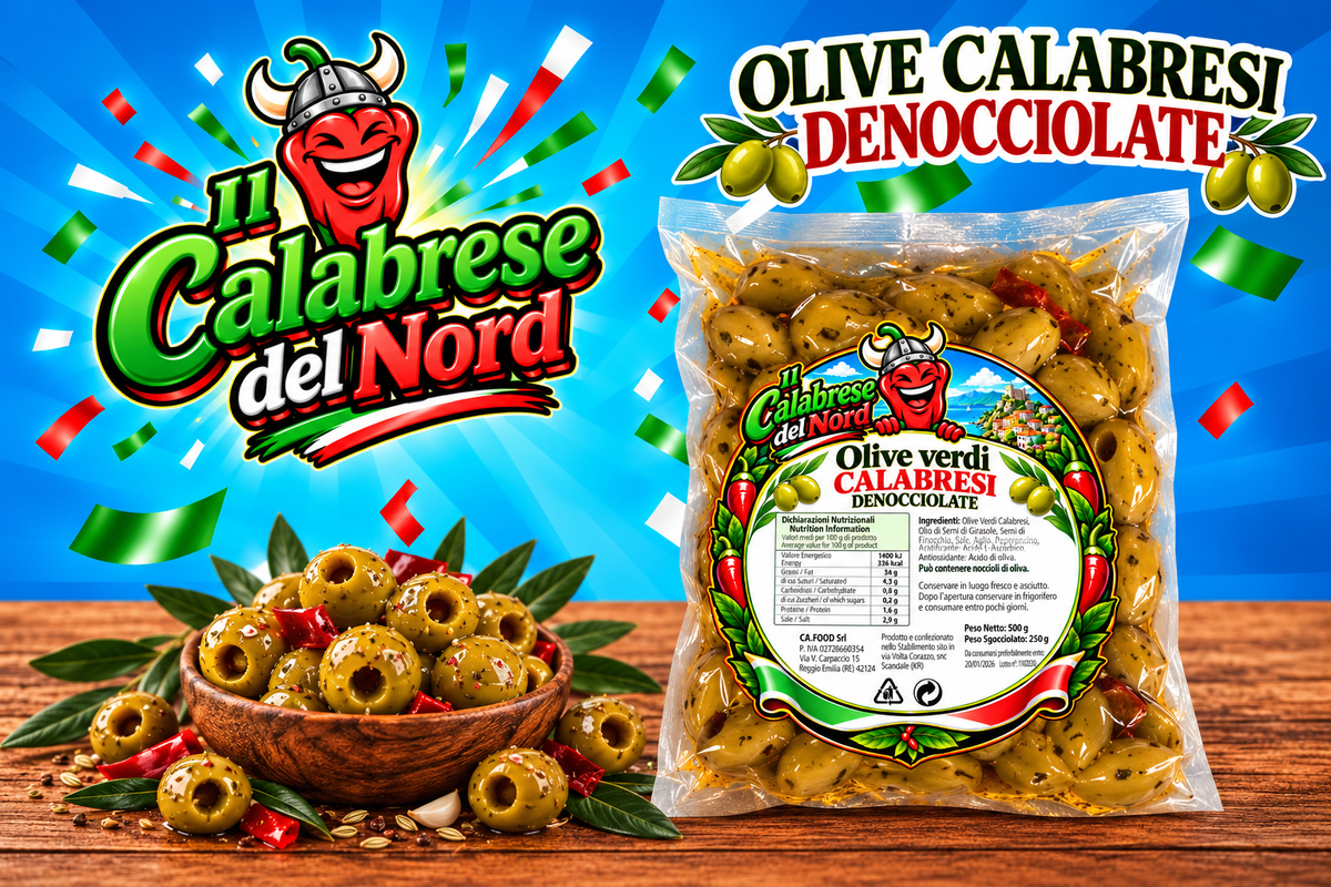 Olive calabresi confezione da 700 GR. "IL CALABRESE DEL NORD"