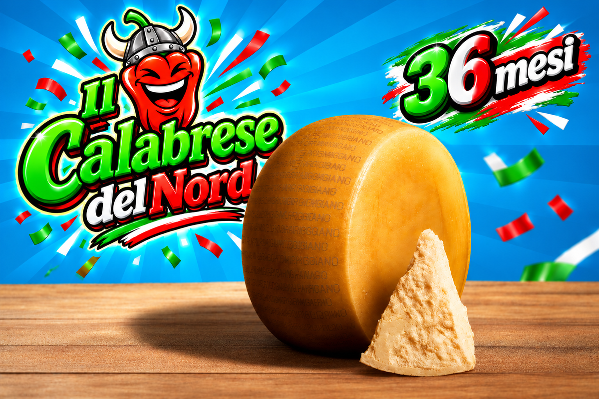 Parmigiano Reggiano stagionato 24 mesi prima scelta 19,6 € al kg.,  36 mesi prima scelta a 22 € al kg.
