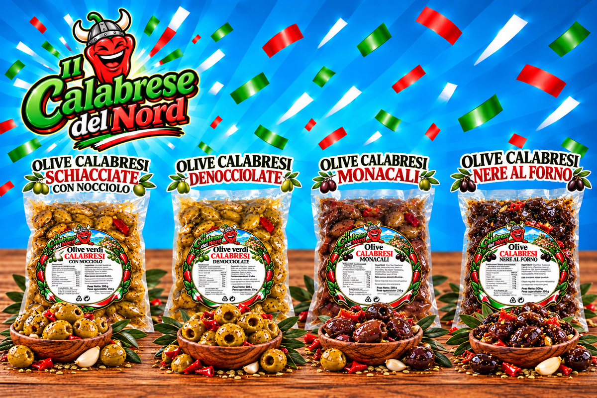Olive calabresi confezione da 700 GR. "IL CALABRESE DEL NORD"