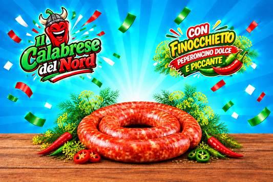 Salsiccia Calabrese fresca CON FINOCCHIETTO 11,8 € al kg.