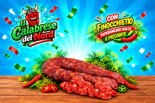 Salsiccia stagionata calabrese 16,8 € al Kg.