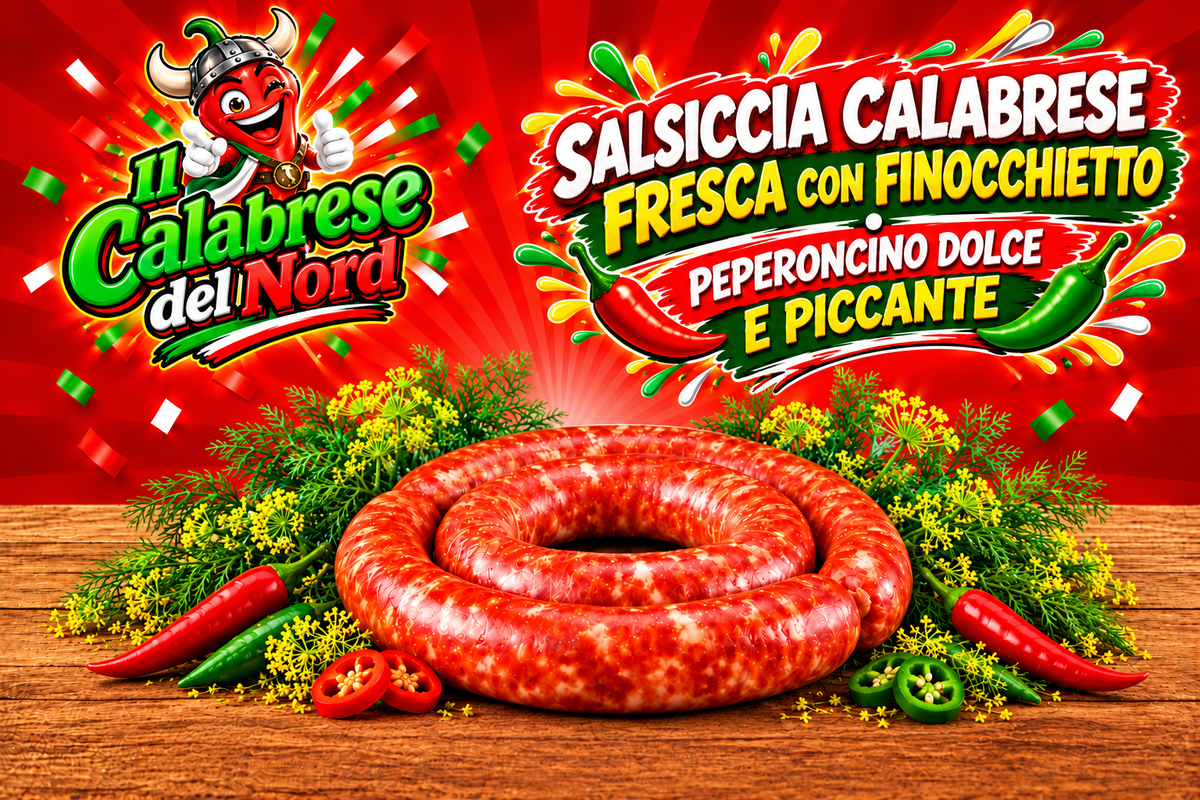 (GROSSISTI) Salsiccia Calabrese fresca CON FINOCCHIETTO 11,8 € al kg.