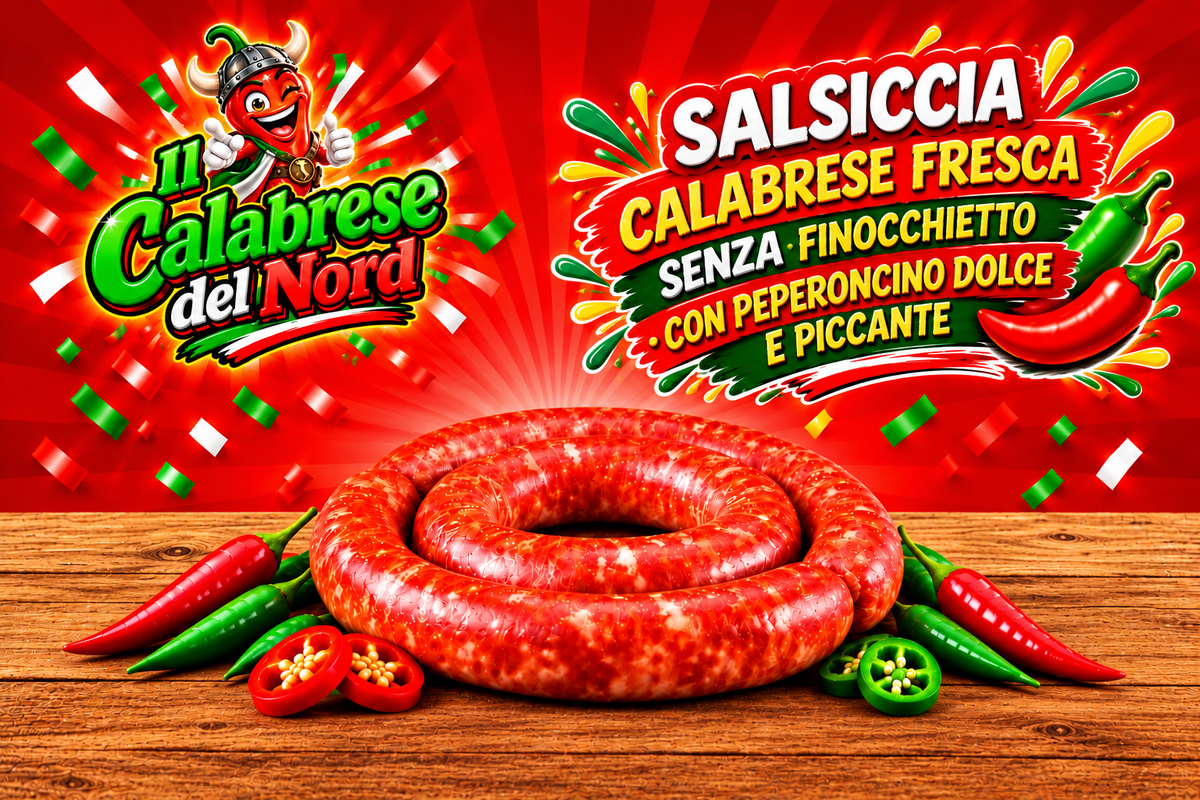 (GROSSISTI) Salsiccia Calabrese fresca SENZA FINOCCHIETTO 11,8 € al kg.