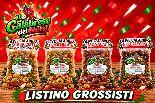 (GROSSISTI) Olive calabresi confezione da 700 GR. "IL CALABRESE DEL NORD"