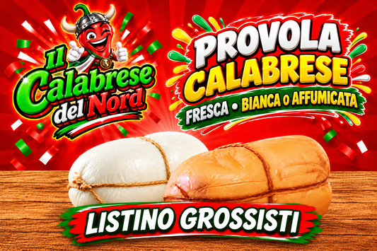 (GROSSISTI) Provola Calabrese fresca bianca o affumicata 8,6 € al kg. Confezione da 800 gr. circa