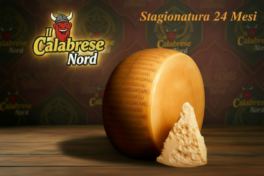 Parmigiano Reggiano stagionato 24 mesi 17,4 € al kg.,  36 mesi mesi a 19,9 € al kg.