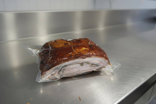 Porchetta arrosto 22 € al kg.