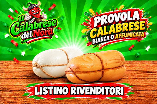 (RIVENDITORI) Provola Calabrese fresca bianca o affumicata 8,6 € al kg. Confezione da 800 gr. circa