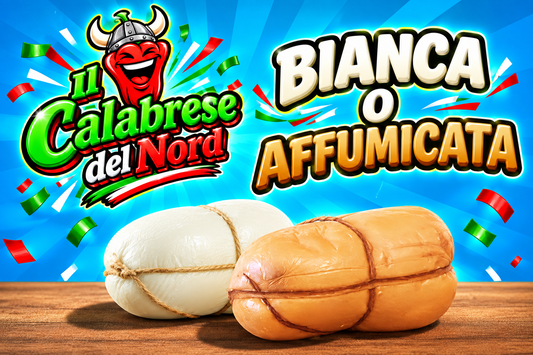 Provola Calabrese fresca bianca o affumicata 8,6 € al kg. Confezione da 800 gr. circa