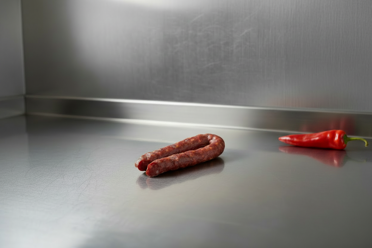 Salsiccia stagionata calabrese 16,8 € al Kg.