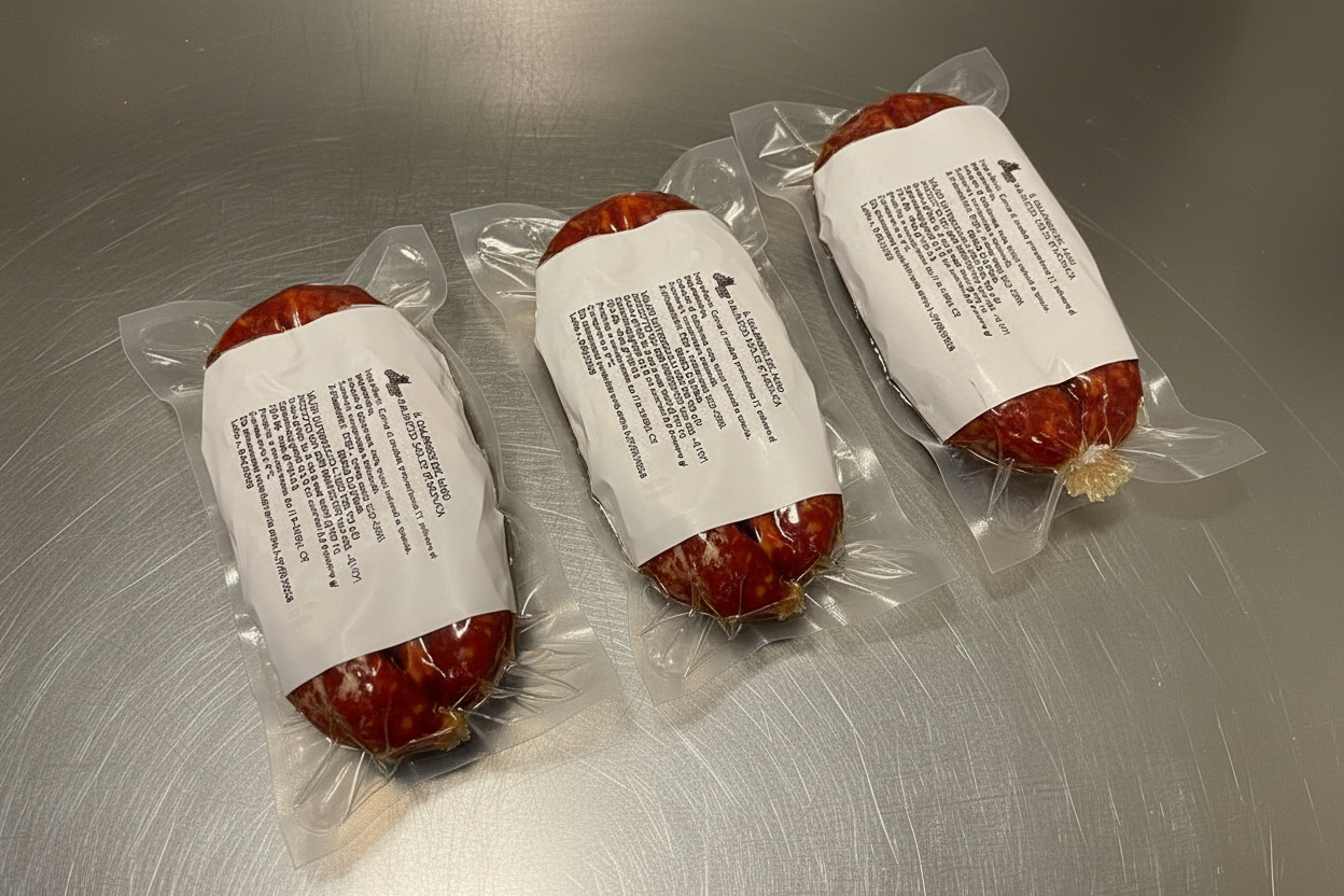 "IL CALABRESE DEL NORD" Salsiccia stagionata calabrese  15,8 € al Kg.