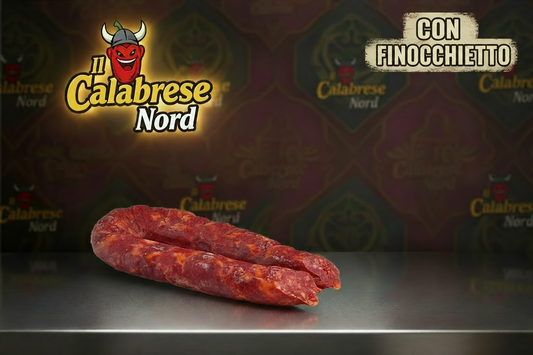 Salsiccia stagionata calabrese 16,8 € al Kg.