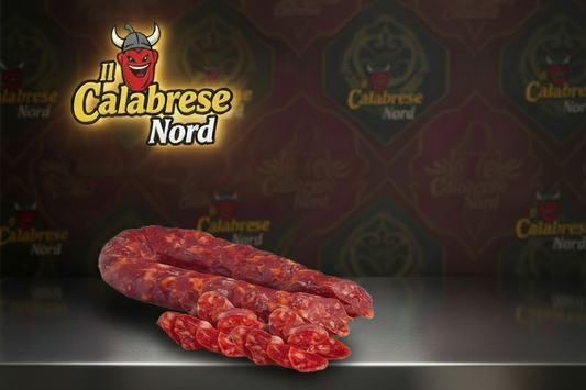 "IL CALABRESE DEL NORD" Salsiccia stagionata calabrese  15,8 € al Kg.